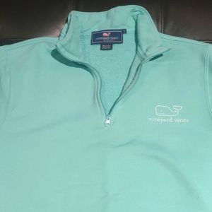 Mint green vineyard Vine one quarter zip hoodie size small.